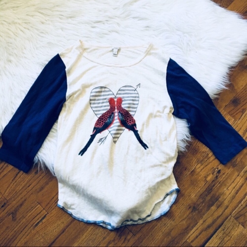 J.crew lovebirds baseball T-shirt